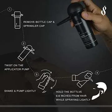 The Rich Barber N'Hance Pro Barber Kit I - Professional 3-in-1 Hair & Beard Styling Set - Keratin-Infused Hair Building Fibers, Applicator Pump, Application Card - Hairline Enhancer & Volumizing Spray