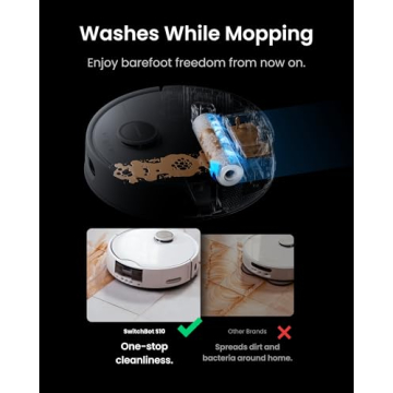 SwitchBot S10 Vacuum and Mop, Self Draining, 6500Pa