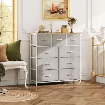 WLIVE Fabric 9-Drawer Dresser for Stylish Organization
