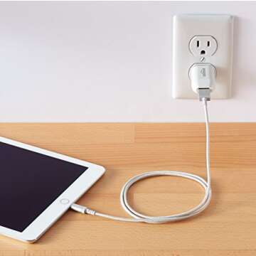 MFi Certified Amazon Basics Nylon Braided iPhone Charger