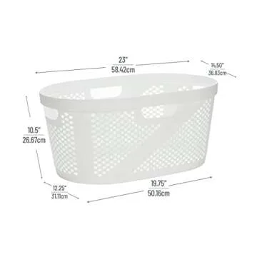 Mind Reader 40L Laundry Basket Set for Efficient Laundry Organization