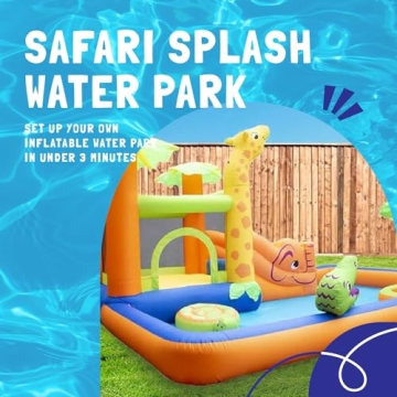 BANZAI Safari Splash Water Park for Kids 5-12