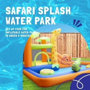 BANZAI Safari Splash Water Park for Kids 5-12