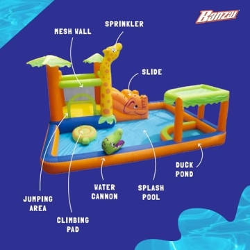 BANZAI Safari Splash Water Park for Kids 5-12