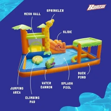 BANZAI Safari Splash Water Park for Kids 5-12