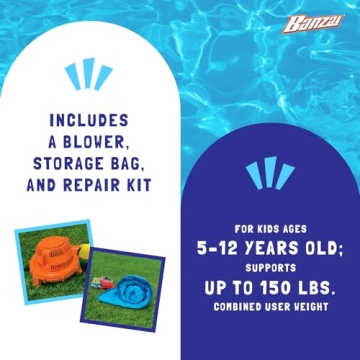 BANZAI Safari Splash Water Park for Kids 5-12