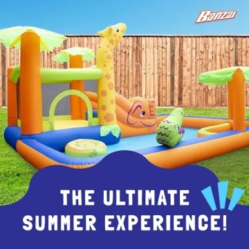 BANZAI Safari Splash Water Park for Kids 5-12
