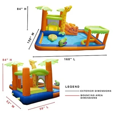 BANZAI Safari Splash Water Park for Kids 5-12