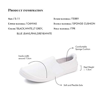 FUNKYMONKEY Women’s Stylish Slip On Sneakers for Comfort