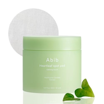 Abib Heartleaf Spot Pad Calming Touch 80 Pads | Korean Skincare Toner Pads for Face, Hydrating & Ref...