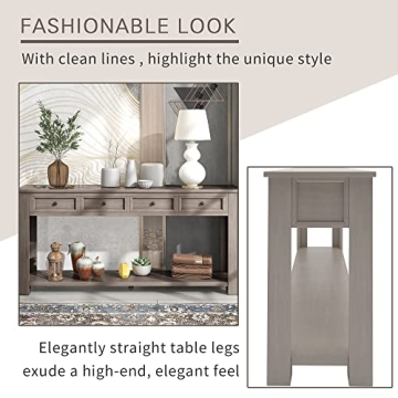 Stylish 63" Console Table with 4 Drawers for Home Decor
