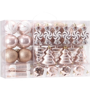 Sea Team 77-Pack Shatterproof Christmas Ornaments Set