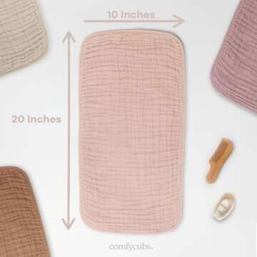 Ultra Absorbent Comfy Cubs Burp Cloths - Pack of 6