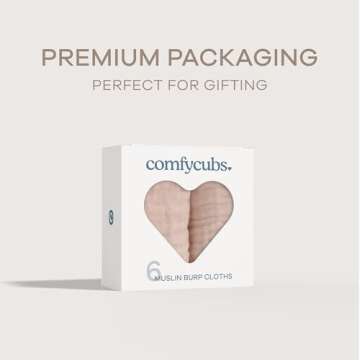 Ultra Absorbent Comfy Cubs Burp Cloths - Pack of 6