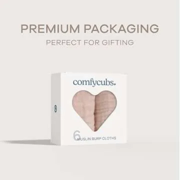 Ultra Absorbent Comfy Cubs Burp Cloths - Pack of 6