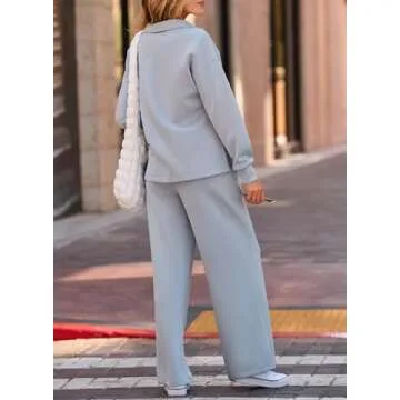 Stylish EVALESS Two Piece Sets for Women in Beau Blue