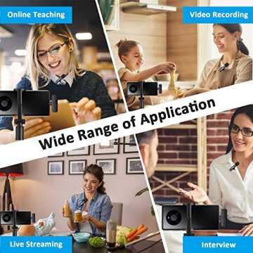 MAYBESTA Professional Wireless Lavalier Lapel Microphone for Android Computer - Cordless Omnidirectional Condenser Recording Mic with USB C Interface for Interview Video Podcast Vlog YouTube