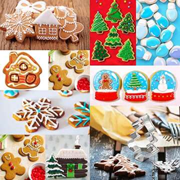 20 Pieces Christmas Cookie Cutters for Holiday Baking - Glove, Gingerbread, and More!