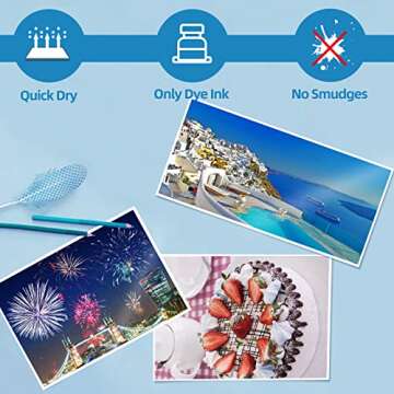 Uinkit 37lb Thin Flyer Paper Glossy 8.5x11 Inkjet 100 Sheets Single Side DIY Chip Bag 135gsm Photos Picture for Inkjet Printer with Dye Ink Letter size A4 Brochure