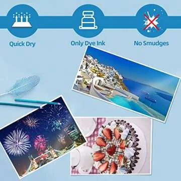 Uinkit 37lb Thin Flyer Paper Glossy 8.5x11 Inkjet 100 Sheets Single Side DIY Chip Bag 135gsm Photos Picture for Inkjet Printer with Dye Ink Letter size A4 Brochure