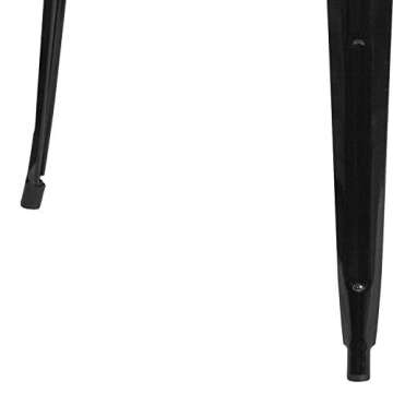 Stylish Black Metal Bar Height Table for Indoor-Outdoor Use