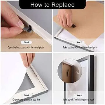 ArtbyHannah Bathroom Wall Art Set of 4 Botanical Wall Decor Green Plant Picture Frame Prints for Home Bedroom Restroom Decoration (Black, 10x10)