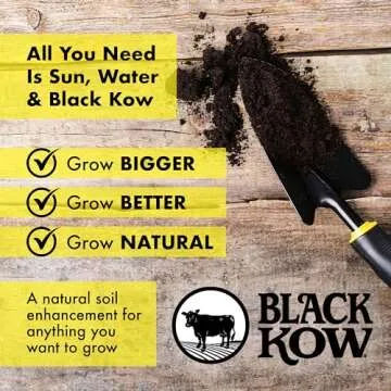 Black Kow Nitrogen Phosphate Composted Cow Manure Fertilizer for Soil, Flowers, Potted Plants, Raised Beds, and Compost Tea, 4 Pounds