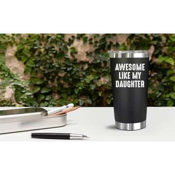 Cool Tumbler Gift for Dads From Daughter - 20 Oz