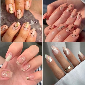 Gold Nail Art Stickers for Stunning DIY Designs