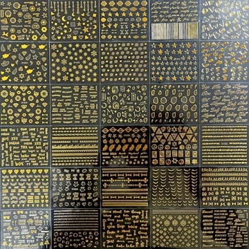 Gold Nail Art Stickers for Stunning DIY Designs