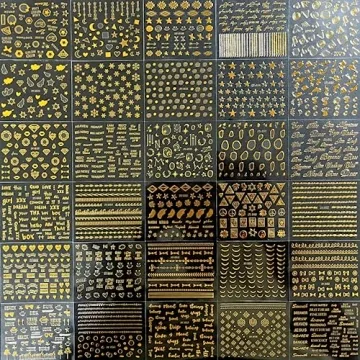 Gold Nail Art Stickers for Stunning DIY Designs