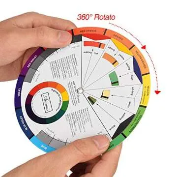 Color Wheel Color Mix Guide, ATOMUS Tattoo Pigment Chart Supplies for Paint Permanent Eyebrow Lip Body Tattoo (5.51in & 9.25in)