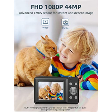 Kids Digital Camera with 44MP and 32GB SD Card