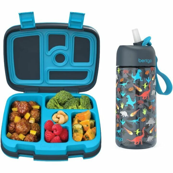 Bentgo Kids Dinosaur Lunch Box & Water Bottle Set