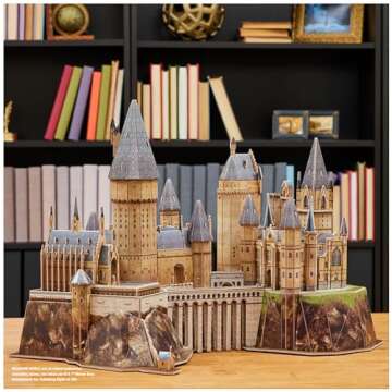 4D Build, Harry Potter Hogwarts Castle 3D Puzzle Model Kit 209 Pcs | Harry Potter Gifts Desk Decor |...