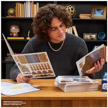 4D Build, Harry Potter Hogwarts Castle 3D Puzzle Model Kit 209 Pcs | Harry Potter Gifts Desk Decor | Building Toys | 3D Puzzles for Adults & Teens 12+