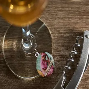 Savvy Designs Funny Vintage Women Wine Glass Charms - Set of 6 Wine Tags. Always Know which Glass is Yours with These Wine Markers!