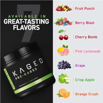 Kaged Pre-Kaged Original Pre Workout | Krisp Apple | Energy & Focus