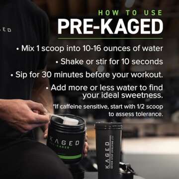 Kaged Pre-Kaged Original Pre Workout | Krisp Apple | Energy & Focus