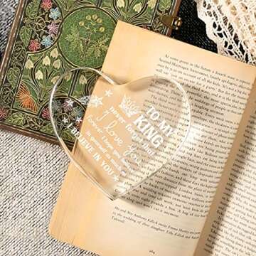 Milcier Heart-Shaped Acrylic Keepsake for Him