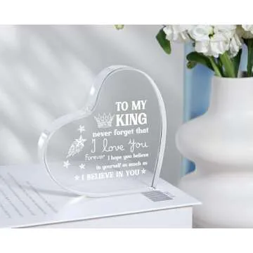 Milcier Heart-Shaped Acrylic Keepsake for Him