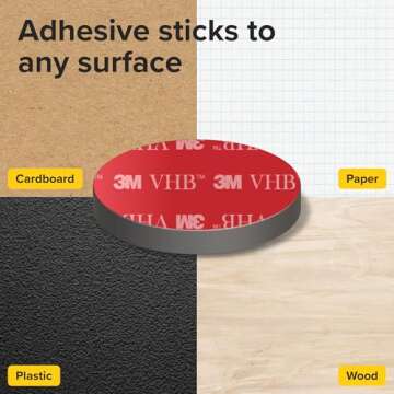 X-bet MAGNET Heavy Duty Adhesive Magnets for Crafts - Ultra Strong 1" Round Magnets for Whiteboard & Fridge - Sticky Magnets for DIY, Planning & Organization (36 pcs)