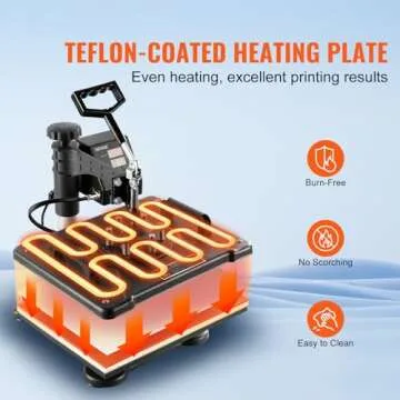VEVOR 12x15 Heat Press Machine - 8-in-1 Multifunctional