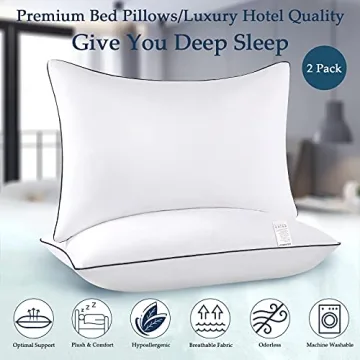 HOOMQING Queen Size Bed Pillows 2 Pack for All Sleepers