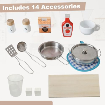 inFUNSAME Kids Play Kitchen Set with Real Lights & Sounds