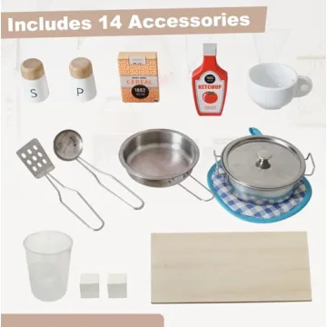 inFUNSAME Kids Play Kitchen Set with Real Lights & Sounds