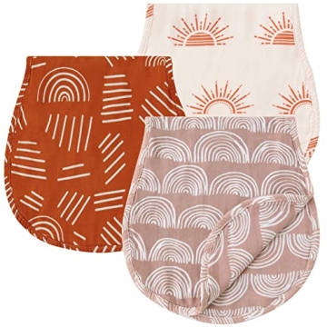 LifeTree Muslin Baby Burp Cloths - Ultra Soft & Absorbent 3 Pack