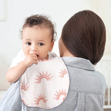 LifeTree Muslin Baby Burp Cloths - Ultra Soft & Absorbent 3 Pack