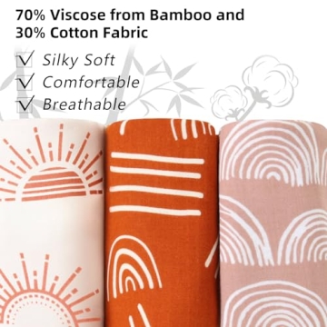 LifeTree Muslin Baby Burp Cloths - Ultra Soft & Absorbent 3 Pack