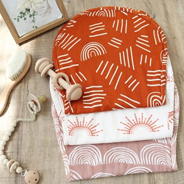 LifeTree Muslin Baby Burp Cloths - Ultra Soft & Absorbent 3 Pack